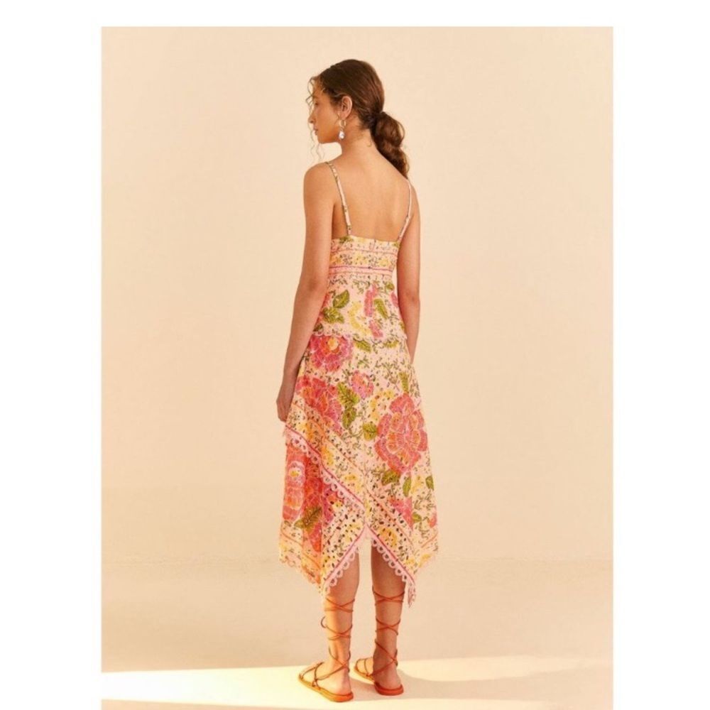 FARM RIO Blooming Floral Embroidered Handkerchief Dress - Picture 5 of 15